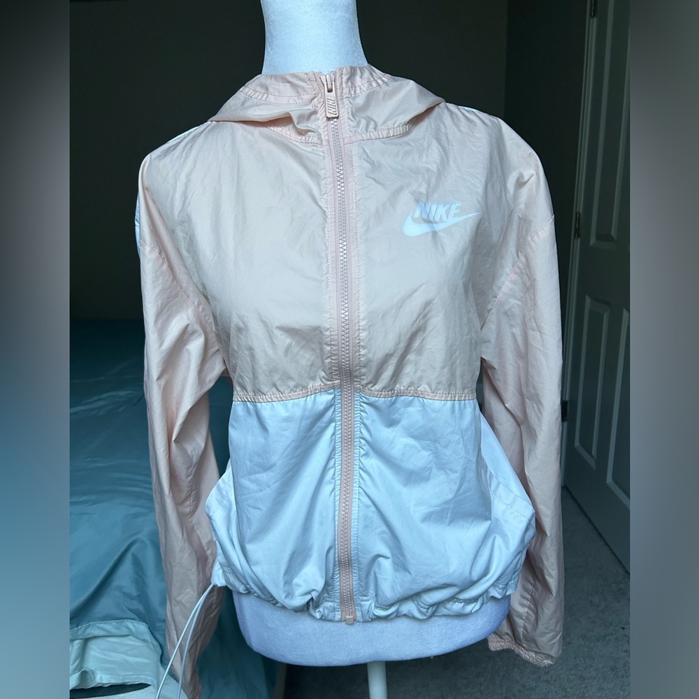 Nike Pastel Pink and White Windbreaker